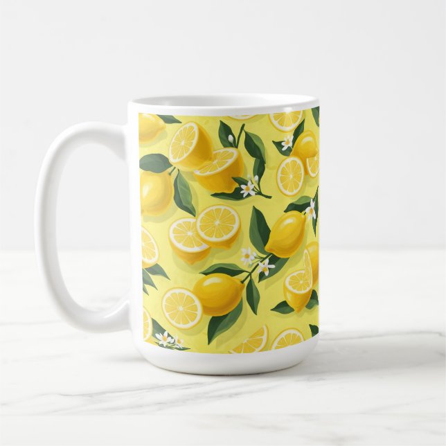 Mug Design Motif citron sans couture (Gauche)