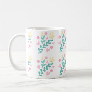 Mug Design motif de fleurs mignonnes