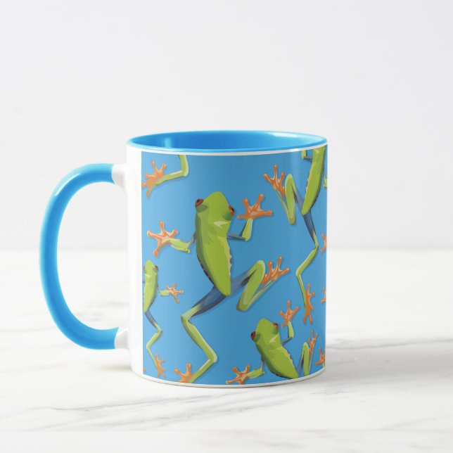 Mug Design Motif de grenouilles à arbre vert (Gauche)