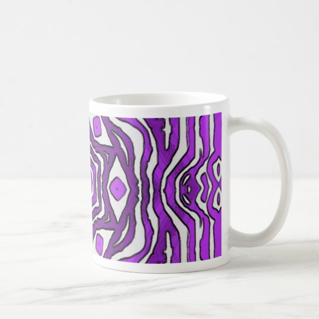 Mug Design Motif en cercle blanc violet (Droite)