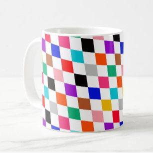 Mug Design Motif multicolore Harlequin Diamonds