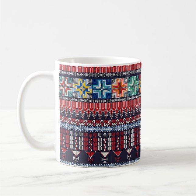 Mug Design motif sans couture avec Palestini tradition (Gauche)