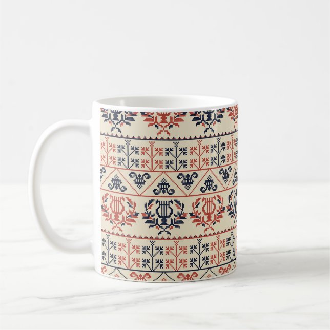 Mug Design motif sans couture avec Palestini tradition (Gauche)