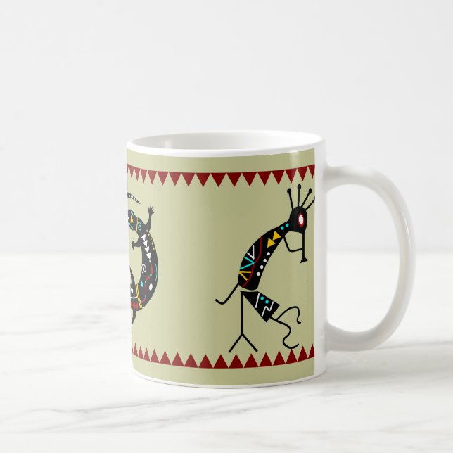 Mug Design personnalisé Aztec Sud-Ouest Kokopelli (Droite)