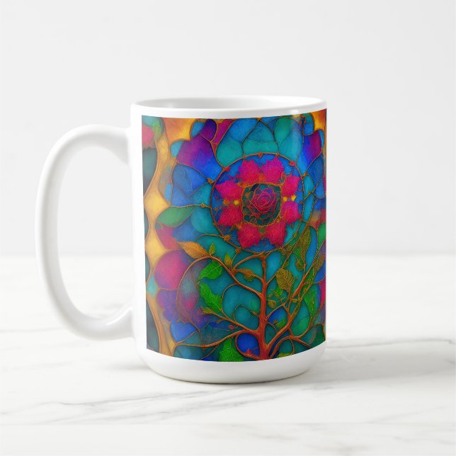 Mug Design Rose en verre tendu (Gauche)