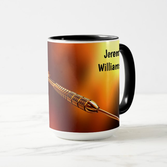 Mug Designed for Darts players Personalize (Devant droit)
