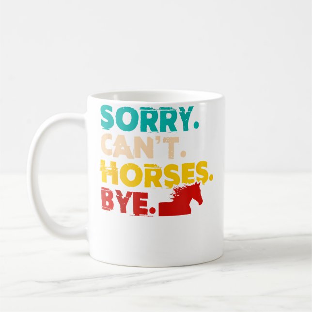 Mug Désolé Au Revoir Chevaux Cheval à Cheval (Gauche)
