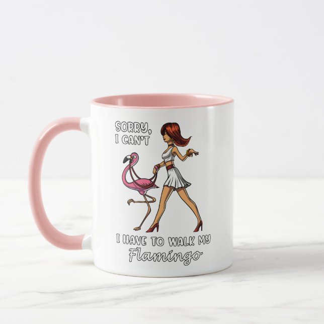 Mug Désolé De Ne Pas Avoir À Marcher Mon Oiseau Flaman (Gauche)