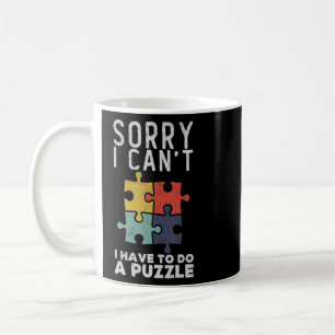 Mug Désolé je ne peux pas avoir à faire Puzzle Retro J