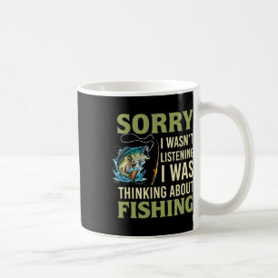 Mug Désolé je n'écoutais pas je pensais au poisson
