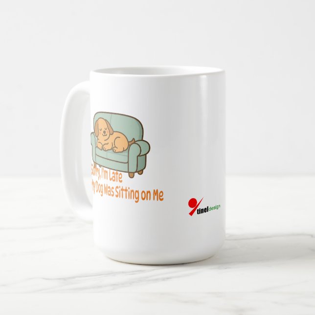 Mug Désolé, je suis en retard – Problèmes de propriéta (Devant gauche)