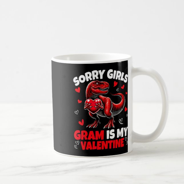 Mug Désolé les filles Gram est mon dinosaure tenant la (Droite)