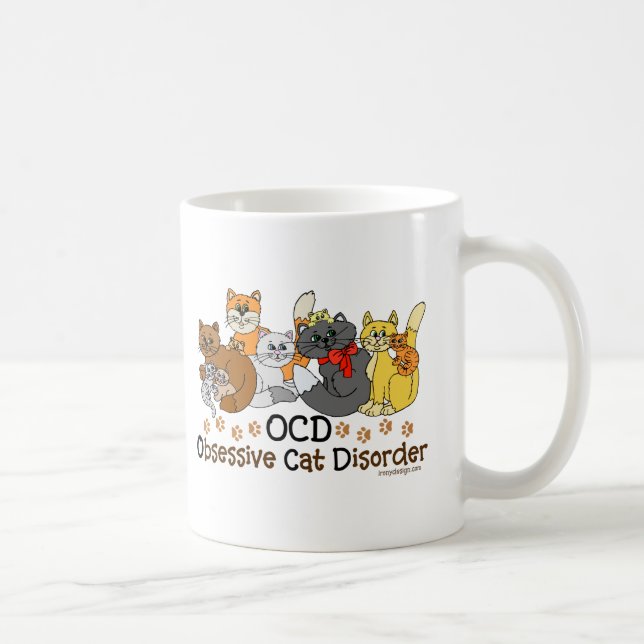 Mug Désordre obsédant de chat d'OCD (Droite)
