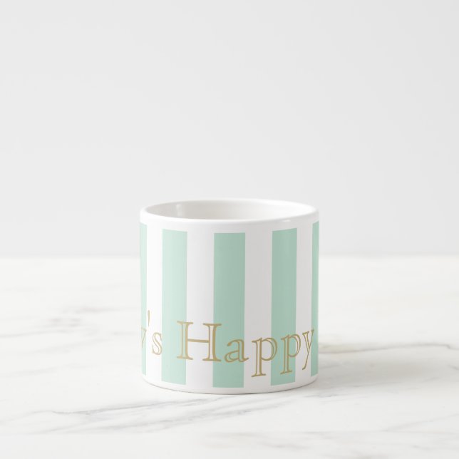 Mug d'Espresso Gratté Vert Mint (Devant)