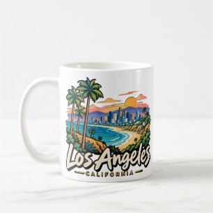 Mug Dessin à la main Los Angeles Californie Art de voy