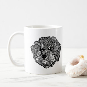 Mug Dessin à la main personnalisé de chien de Cavoodle