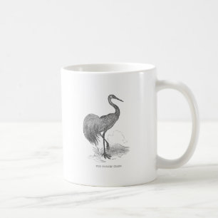 Mug Dessin à la plume et à l'encre d'un oiseau grue vi