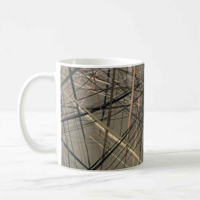 Mug Dessin à l'huile de style rétro. illustration. Pai (Gauche)