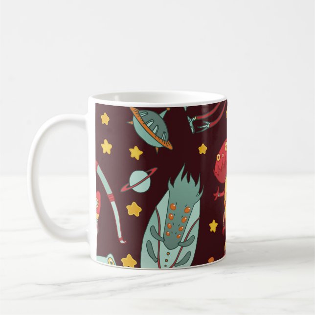 Mug Dessin Alien : Espace Vintage (Gauche)