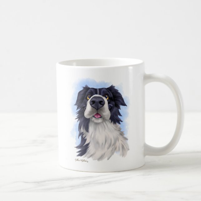 Mug Dessin animé amusant de Border Collie  (Droite)