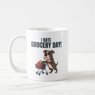 Mug Dessin animé amusant d'un Pitbull faisant des cour