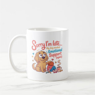 Mug Dessin animé d'art de soutien émotionnel de chien