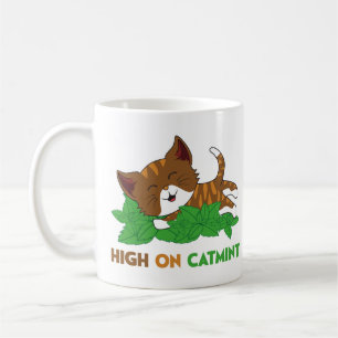 Mug Dessin animé de chat drôle sous l'emprise de la ca