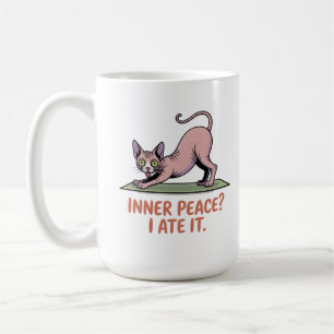Mug Dessin animé de chat Sphynx faisant du yoga drôle