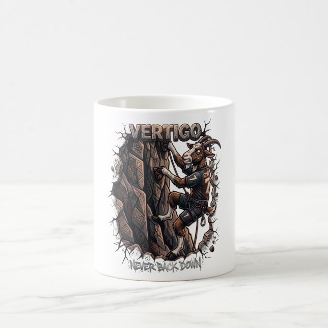 Mug Dessin animé de chèvre de l'escalade motivante (Centre)