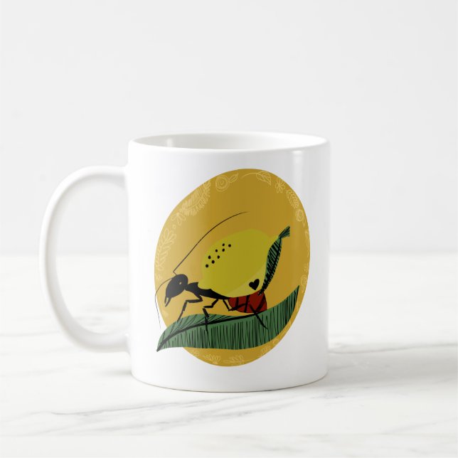 Mug Dessin animé de citron et de fourmi (Gauche)