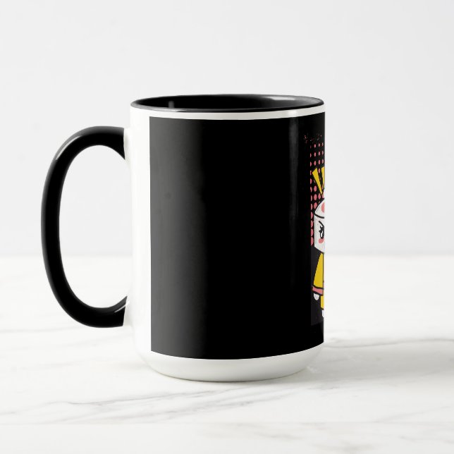 Mug Dessin animé de combattants de karaté de sushi drô (Gauche)