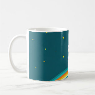 Mug Dessin animé de fusée spatiale mignonne