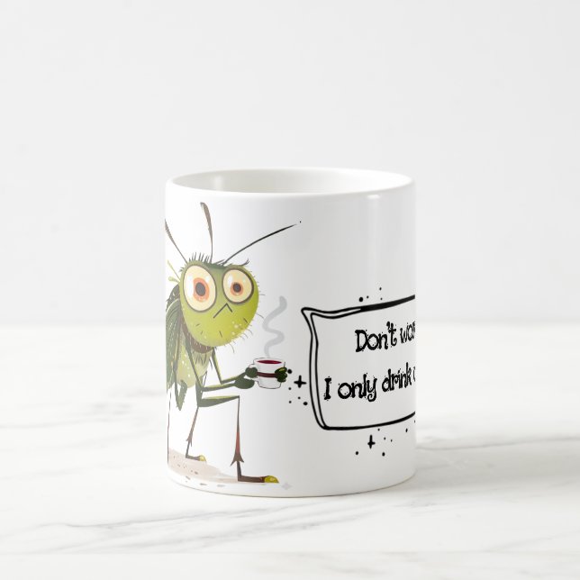 Mug Dessin animé de moustique bio – Citation drôle	 (Centre)