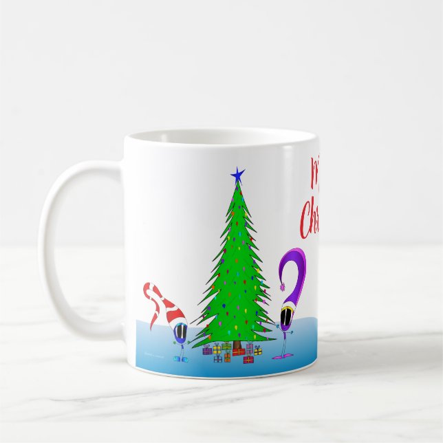 Mug Dessin animé de Noël coloré (Gauche)