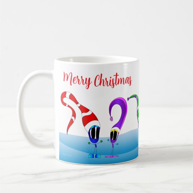 Mug Dessin animé de Noël coloré (Gauche)