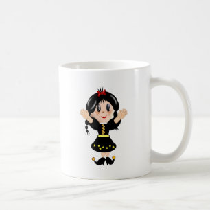 Mug Dessin animé de petite fille mignonne et heureuse