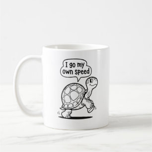Mug Dessin animé de tortue motivante mignonne