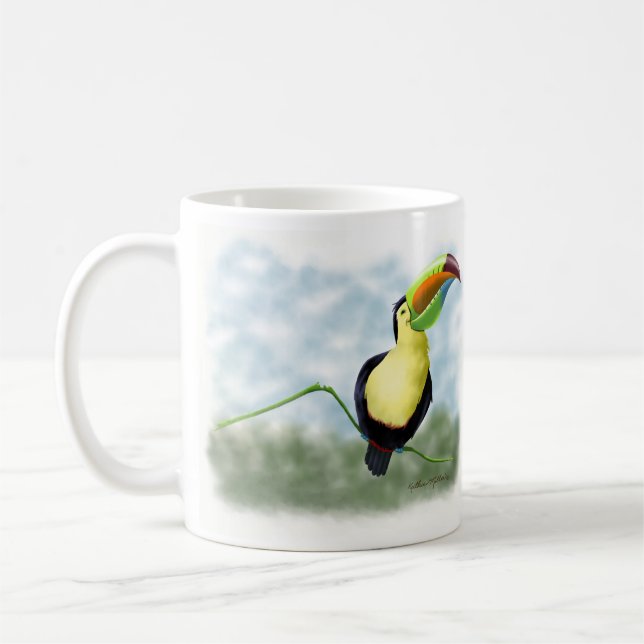 Mug Dessin animé de Toucan heureux (Gauche)