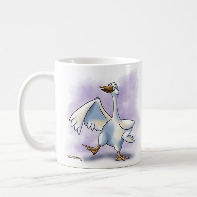 Mug Dessin animé d'oie dansante (Gauche)