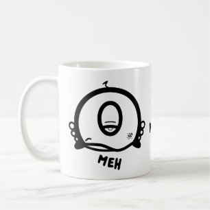 Mug Dessin animé drôle à un œil «Meh» humour de café