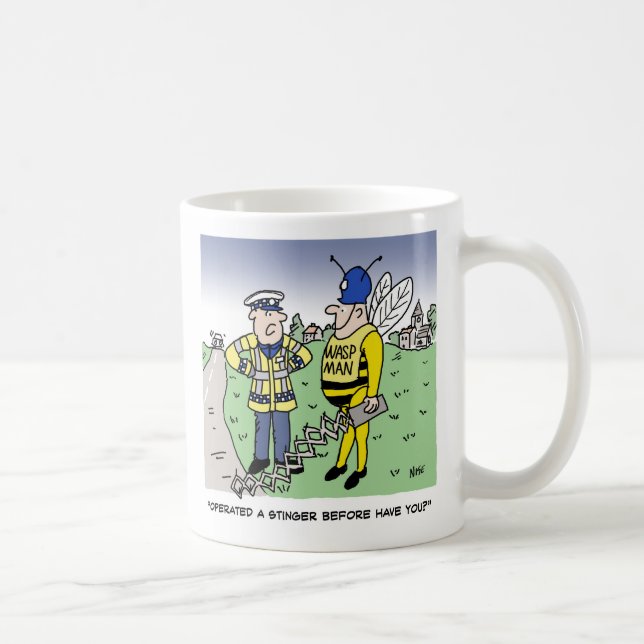 Mug Dessin animé drôle de police de la circulation bri (Droite)