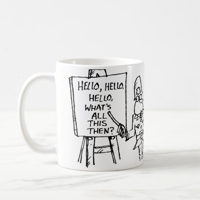 Mug Dessin animé drôle d'école de formation de police  (Gauche)