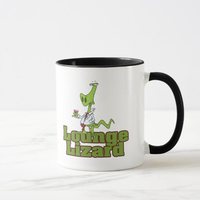 Mug dessin animé lézard de salon (Droite)