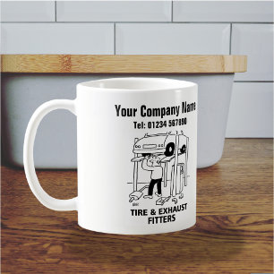 Mug Dessin Animé pour Monteurs de Pneus et d'Echap