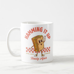 Mug Dessin animé Sandwich au jambon Design de diner ré