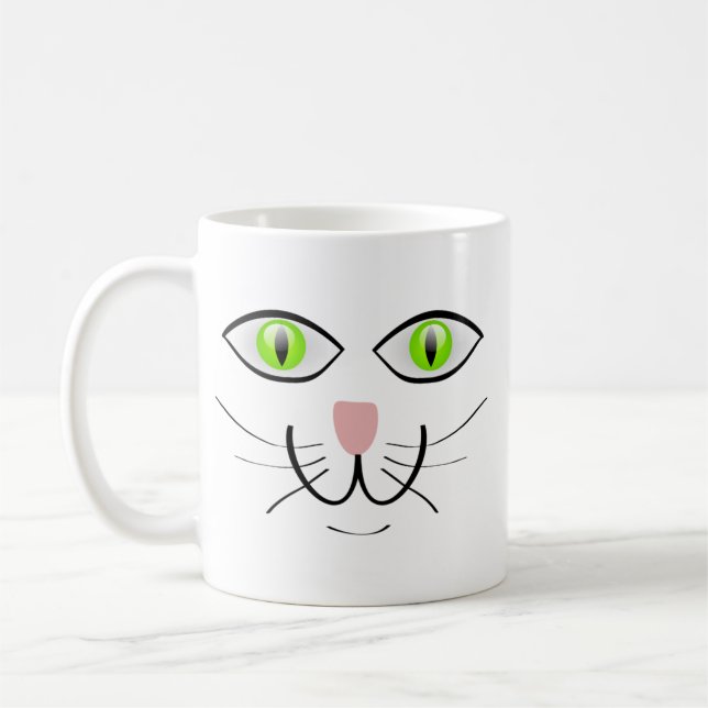 Mug Dessin animé visage drôle de chat-29034 (Gauche)