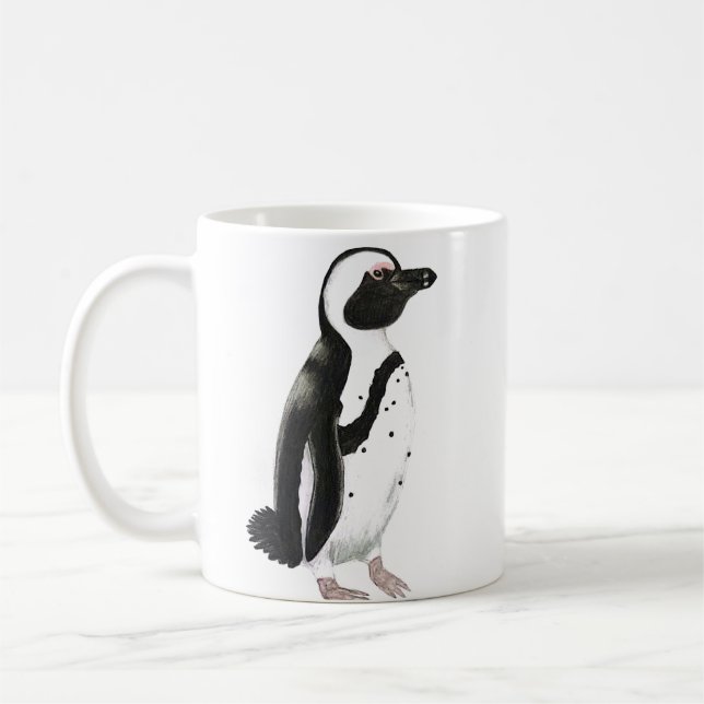 Mug dessin au crayon de pingouin africain (Gauche)
