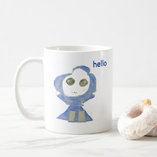 Mug Dessin au crayon de poupée bleue mignonne
