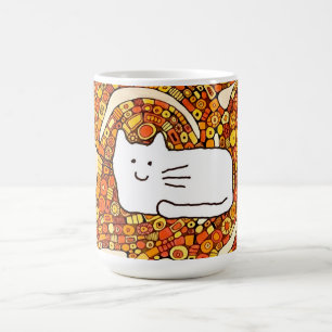 Mug Dessin au trait de chat de dessin animé