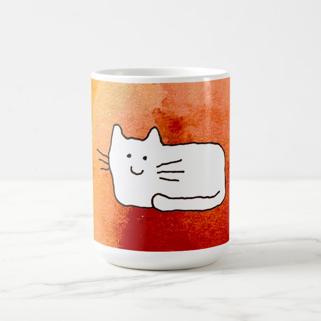Mug Dessin au trait de chat de dessin animé (Centre)